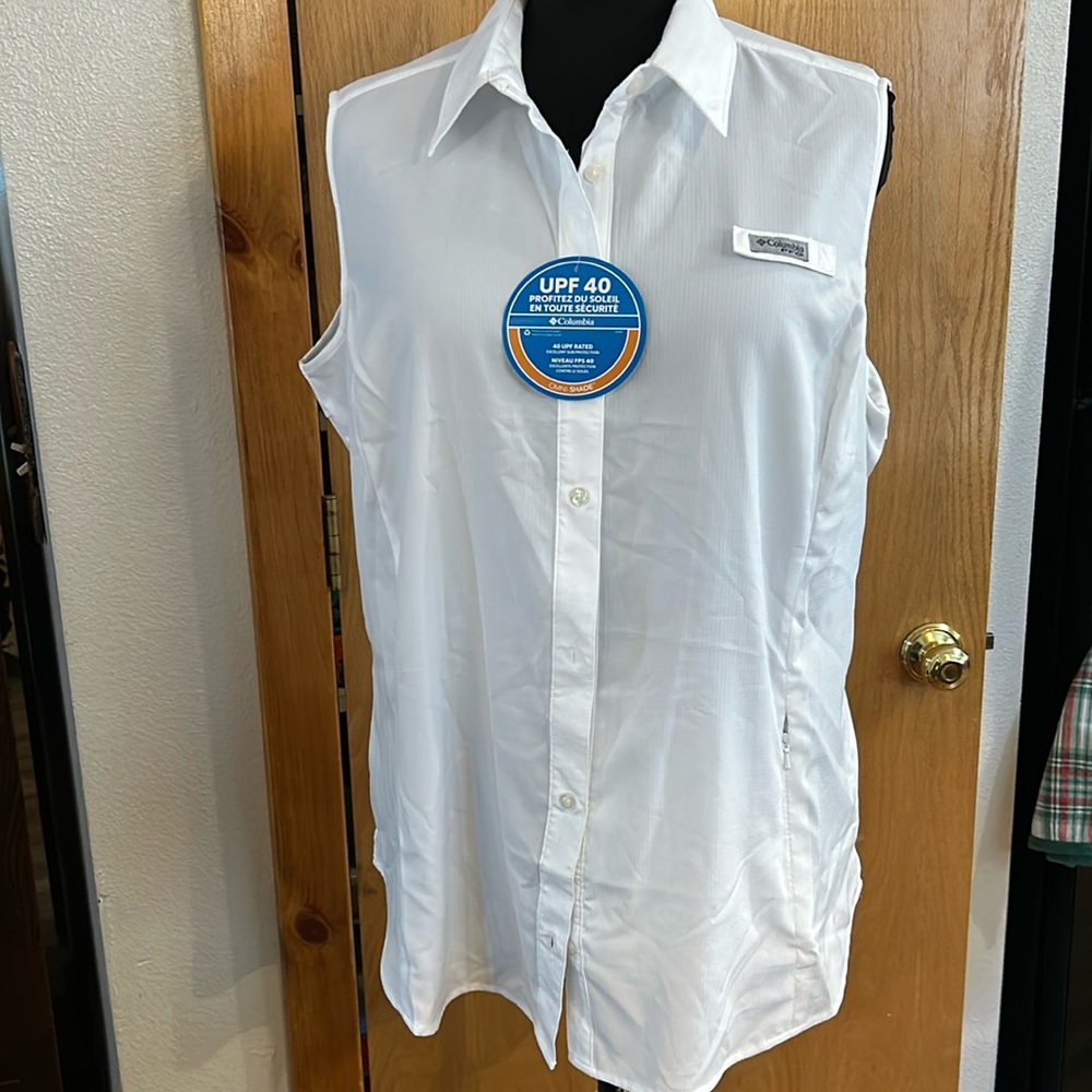 NWT Columbia Omni Shade UPF 40 XXL, sleeveless, $25 White